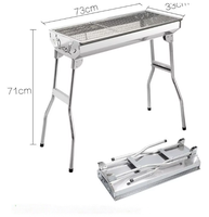 Table de camping pliante portable en gros, structure en acier inoxydable 201 anti-rouille, mobilier d'extérieur pour pique-nique et jardin
