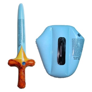 Épée et bouclier gonflables en PVC 45*32 CM, ensemble de cadeaux pour fête à thème chevalier, décorations pour fête pirate, accessoires de cosplay - Product Image 3