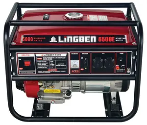 Lingben de alta calidad Super silencioso 7.5kw Robin alambre de cobre Rotor y estator refrigerado por aire Groupe Electrogene 8500W generador de gasolina