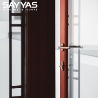 Ventanas Abatibles Modernas de Estilo Chino SAYYAS para Patio, Resistentes a Impactos, con Reducción de Ruido, Vidrio Personalizado para Villas y Edificios Residenciales