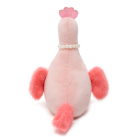 Figurines de poussins en polyester rose, décorations de Pâques, animaux en peluche faits à la main sur le thème de la ferme, pour la table de fête