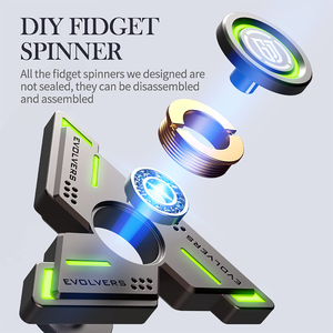 Jzz <span class=keywords><strong>Fidget</strong></span> <span class=keywords><strong>Spinner</strong></span> chống lo âu ngón tay tay tay đồ chơi ADHD căng thẳng cứu trợ áp lực Quà Tặng câu đố kim loại ánh sáng phát sáng cho người lớn - Product Image 2