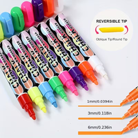 Marqueurs à craie liquide effaçables à l'eau KHY 8 couleurs, pointe de 3 mm, marqueur à craie liquide pour tableau noir de voiture