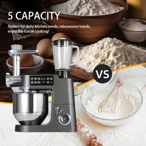 Batidora de Pedestal Cheftronic A03PM 8L 2100W, Máquina de Cocina Planetaria para Pasteles y Alimentos, Electrodoméstico Pequeño con Programa Automático 8L - Product Image 4