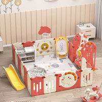 VSUCH Aire de jeux gonflable intérieure pour enfants, avec toboggans et parc de jeu, mobilier pour fêtes d'anniversaire, idéal pour la maison et les cafés pour enfants, vente en gros