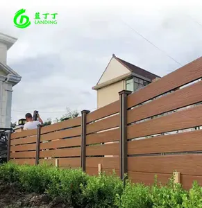 WPC PVC fence popular and cheap Wholesale Wood plastic composite garden fence railing panels