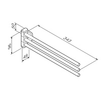 Moderno Ahorrador de Espacio 180 °   Toallero Giratorio de Acero Inoxidable para Montar en la Pared, Barra para Toallas de Baño