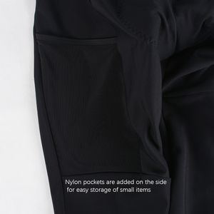 Pantalones térmicos de ciclismo con forro polar, pantalones cortos acolchados negros para hombre, pantalones largos de ciclismo - Product Image 4