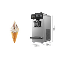 Machine à glace molle commerciale 1 saveur, automatique, de comptoir