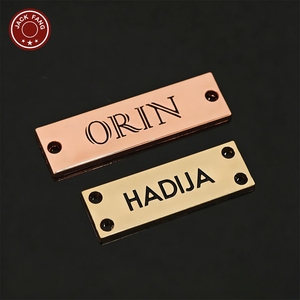JACK FANG Metal Garment Labels 3D Embossed Logo Rectangle Shape Custom Brand <b>Name</b> <b>Tags</b> for Clothing Accessories - Product Image 6
