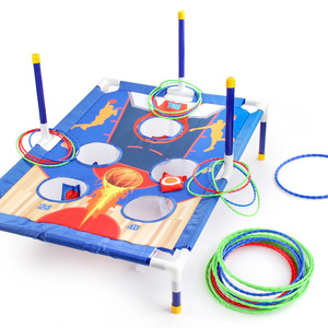 Jeu de lancer d'anneaux 2-en-1 pour enfants, pour l'extérieur et l'intérieur, avec jeu de Cornhole et planche pliable pour lancer de sacs de sable, jouet sportif pour <span class=keywords><strong>enfant</strong></span> - Product Image 4
