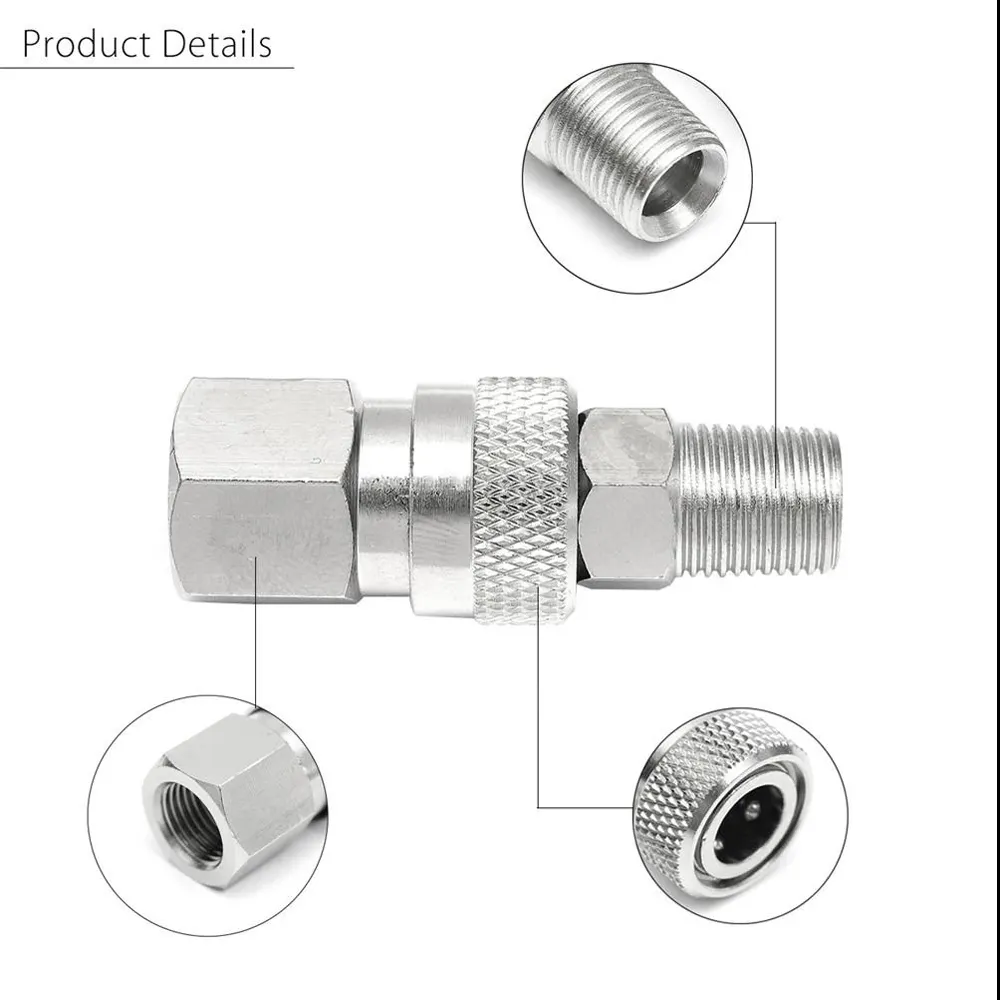 Conjunto de conexión rápida para Paintball, adaptador Sodastream, conexión rápida 1/8, desconexión neumática de alta presión