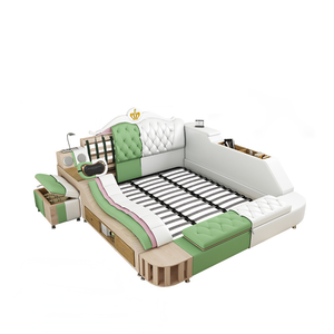 Lit Moderne en Cuir et Bois, Meuble de Chambre Multifonctionnel Intelligent avec Rangement, Vente en Gros Usine YSS-B4-94 - Product Image 3