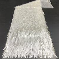Nouveau produit : Tissu en maille à longues bandes de sequins brodés, fluide et respirant, 100 % acrylique, pour robe de mariée, jupe femme, sac de soirée