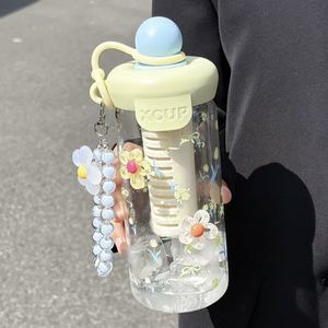 Bouteille d'eau Kecolove 720 ml avec collier, motif floral mignon, sans BPA, anti-fuite, pour enfants, idéale pour les sports <span class=keywords><strong>de</strong></span> plein air et les activités rafraîchissantes - Product Image 3