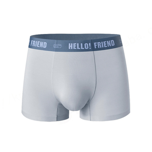 กางเกงในบ็อกเซอร์ของผู้ชายขายส่งมีโลโก้แบบไมโครผ้าสแปนเด็กซ์สีพื้นสั้นยืดหยุ่นออกแบบโลโก้ได้ตามต้องการ - Product Image 4