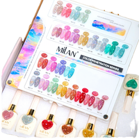 Nouveau kit mini de 20 couleurs de vernis à ongles gel UV Milan, rose cerisier, paillettes, blanc opaque, usage professionnel en salon, DIY