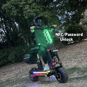 Trottinette électrique R8 pour adultes, grande taille, 72V 84V 40AH 100AH, double moteur, autonomie longue portée 80-300km, haute vitesse, démarrage par carte NFC, réglage via application, 8000W - Product Image 4