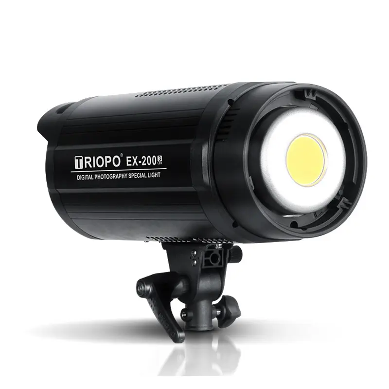 Triopo lampu led COB foto fotografi, peralatan penerangan berkelanjutan profesional studio pengisi pemotretan video untuk kamera video