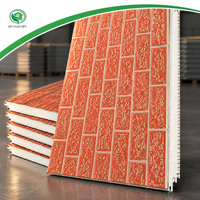 Panneau sandwich PIR isolant décoratif de style moderne avec résistance au feu et isolation acoustique pour mur de maison préfabriquée