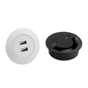 Zuogang <b>Round</b> USB Cable <b>Box</b> For Office Desk Charging Portable Cable Management Organizer Minimalist Design Standing Type - Product Image 3