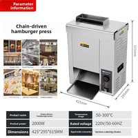 Grille-pain vertical à convoyeur pour pains à hamburger et pains à hot-dog, idéal pour les restaurants de restauration rapide KFC, à vendre