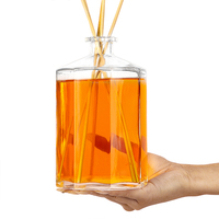 Unique Octogone Grand Volume 500ml 1000ml Clair Vide Aroma Home Diffuseur Reed Bouteilles En Verre De Luxe