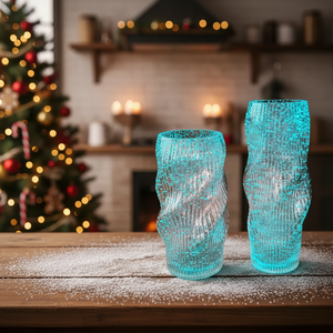<span class=keywords><strong>Vaso</strong></span> in Vetro Luminoso con Motivo a Spirale, Design Moderno e Minimalista per Fiori Idroponici e Piante Verdi, Decorazione da Scrivania - Product Image 6