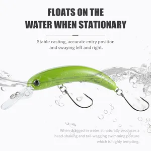 Leurre dur de pêche Minnow coulant 50mm 4g, Wobblers en plastique ABS pour achigan, truite, brochet, rivière, lac <span class=keywords><strong>BUBBA</strong></span> LSZ047 - Product Image 3