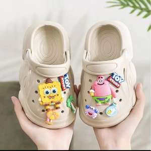 <span class=keywords><strong>Chaussons</strong></span> pour enfants et adultes, sandales d'intérieur antidérapantes en EVA à bout rond pour garçons et filles - Product Image 4