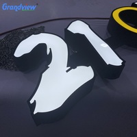 Lettres en acrylique 3D personnalisées, enseigne lumineuse LED pour la marque de votre entreprise, enseigne lumineuse pour l'extérieur, signalétique publicitaire commerciale
