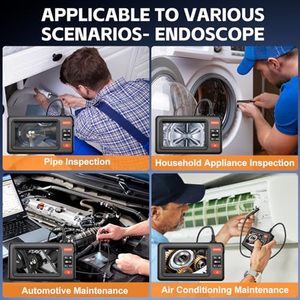 Dual Lens <strong>Endoscope</strong> Camera With Light 1920P HD Borescope Inspection Camera With 4.3&quot; 8 Adjustable LEDs 16.4FT Semi-Rigid Cable - Product Image 6