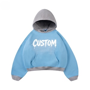 mens hoodie heavyweight hoodie cotton fleece embroidered hoodie for US boutique brands with private - Product Image 3