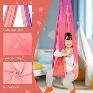 Hamaca de Yoga Cómoda y Transpirable, Columpio Terapéutico Elástico, Columpio Sensorial Colgante para Interiores, para Niños - Product Image 4