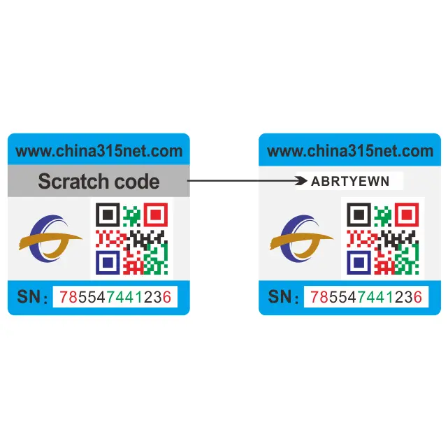Etiquetas de código QR 2D 3D antipostizas personalizadas, sistema de seguridad con código de barras Anti-rayado, pegatina de autenticidad impresa directamente de fábrica