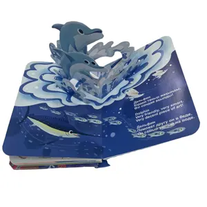 Servicio de impresión de libros para niños personalizados 3D Pop up Kids Lift The Flap Books Sea World Hardcover Board Book