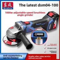 Meuleuse d'angle sans fil Dongcheng 20V DCSM04-100 avec disque de meulage pour la découpe/meulage/polissage, kit d'outils, garantie 1 an