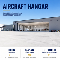 Hangar para Helicópteros, Estructura de Acero, Hangar de Aviación, Almacenamiento de Helicópteros, Mantenimiento y Reparación, Instalación Aeroportuaria
