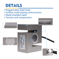 Capteur de force de haute précision TSB S-Type 2t/3t/5t en acier allié avec protection IP67 pour la mesure de la tension et de la compression