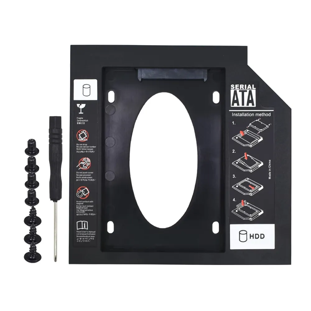 2nd HDD Caddy 9.5 12.7 Mét Optibay SATA 3.0 Cho 2.5 ''SSD Trường Hợp Hard Disk Drive Box Cho Máy Tính Xách Tay CD DVD-ROM