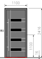 Porte d'entrée pivotante en aluminium de premier choix 2026, design moderne et atmosphérique, porte d'entrée en verre extérieure résistante aux cambriolages