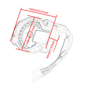 Có thể điều chỉnh xe máy kỹ thuật số công tơ mét LCD kỹ thuật số đo dặm 299 MPH/kph phổ cho xe máy dễ dàng cài đặt - Product Image 6