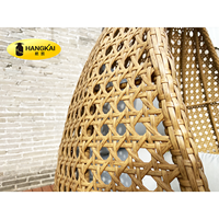 Chaise suspendue pour meubles d'extérieur avec coussins, balançoire de jardin, chaise œuf en rotin PE