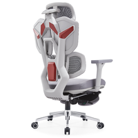 Chaise de jeu Scorpion chaise de jeu de bureau maille réglable ergonomique avec tissu repose-pieds pour chaise d'ordinateur à domicile de jeu
