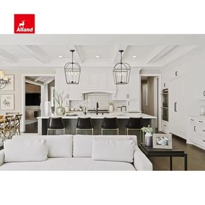 Alland 2025 màu trắng xu hướng Bộ tùy chỉnh rắn gỗ hamptons phong cách Shaker đựng thức ăn tủ bếp với Inset cửa ra vào và ngăn kéo - Product Image 6