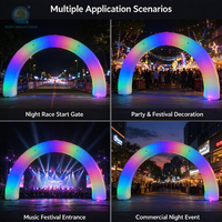 Publicité gonflable personnalisée avec LED RGB, résistante aux intempéries, en Oxford, avec ventilateur intégré pour festival de musique et événements