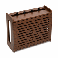 Caja Decorativa para Ocultar el Router WiFi - Almacenamiento de Bambú para Router y Módem - Estante de Madera para Montar en la Pared para Ocultar la Caja del Router y el Módem