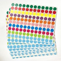 Étiquettes rondes colorées de 19 mm à prix de gros, autocollants de classification en forme de points circulaires de 0,74 pouce, autocollants puissants à forte adhérence