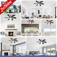 Ventilateur de plafond intelligent 1stshine 42 pouces avec télécommande, design moderne professionnel, éclairage intégré, vente directe usine, excellent vendeur