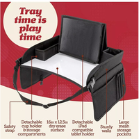 Bureau portable en matériau Oxford pour enfants pour les voyages en avion enfants jouer et organisateur de siège avec fonction de stockage